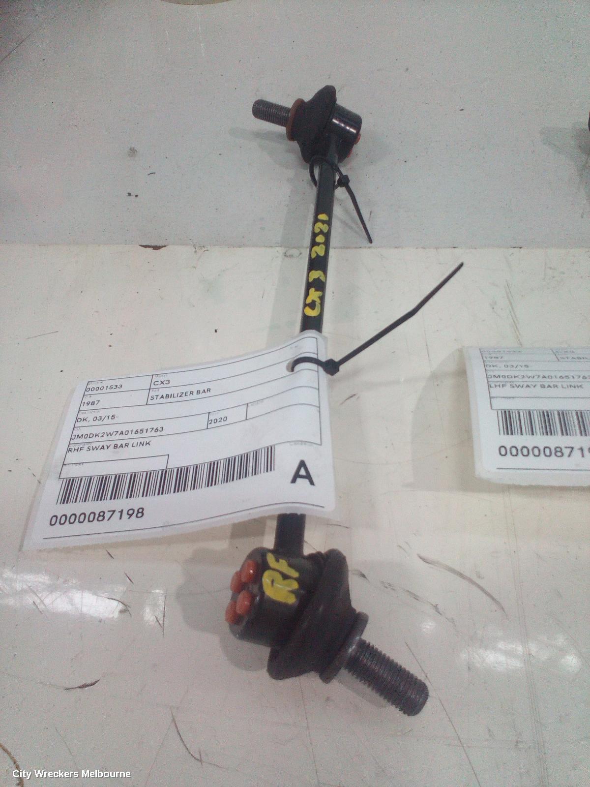 MAZDA CX3 STABILISER BAR, DK, 03/2015 ONWARDS