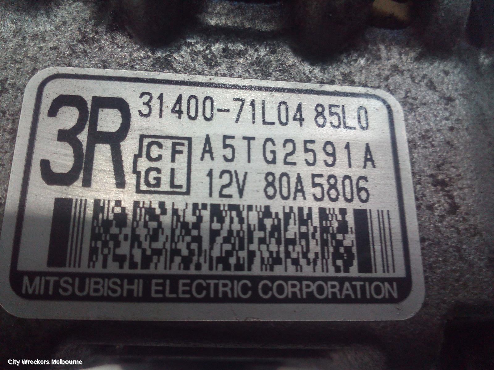 SUZUKI SWIFT ALTERNATOR, PETROL, MITSUBISHI 80AMP, FZ, 08/2010 - 03/2017