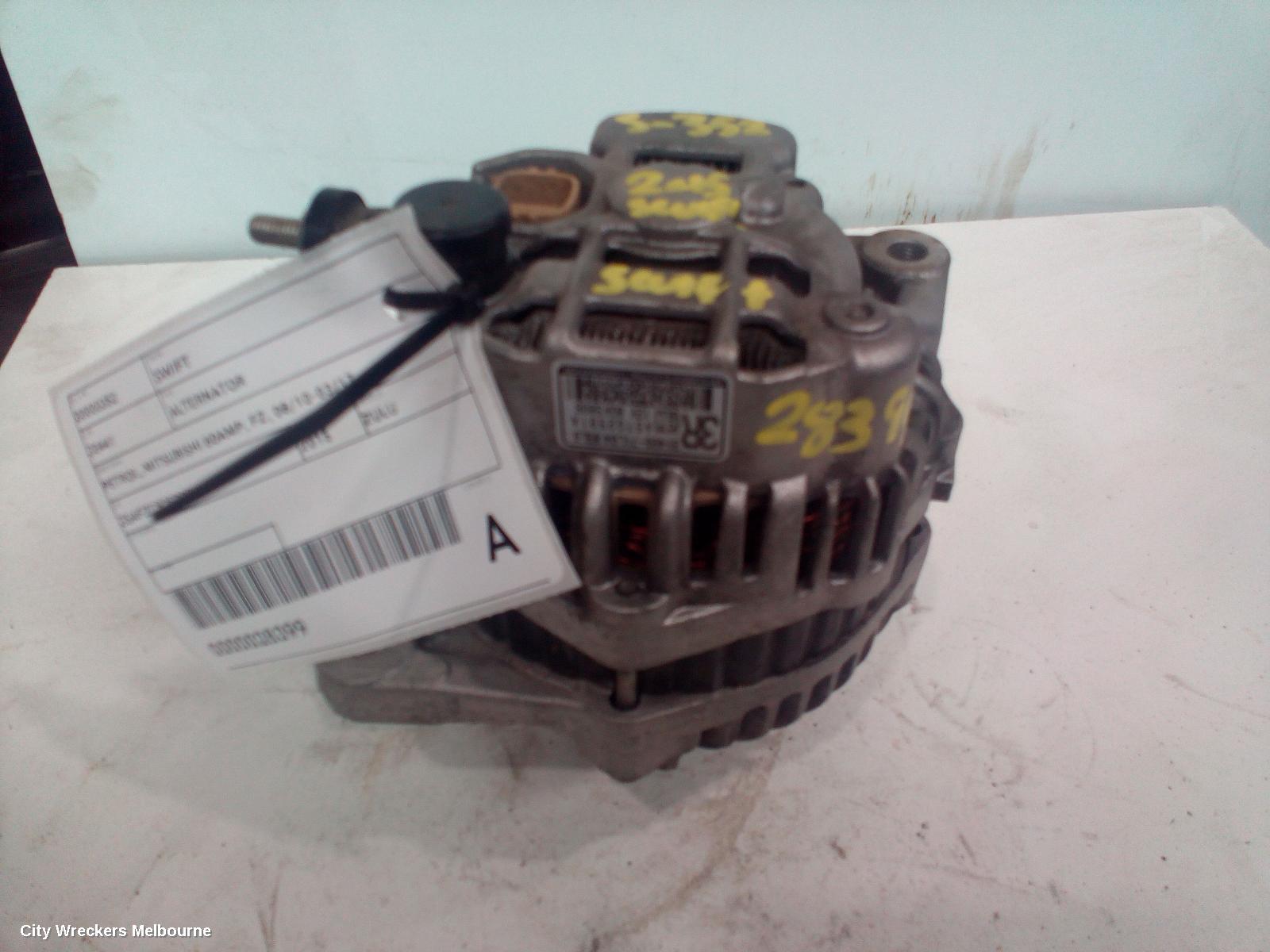 SUZUKI SWIFT ALTERNATOR, PETROL, MITSUBISHI 80AMP, FZ, 08/2010 - 03/2017