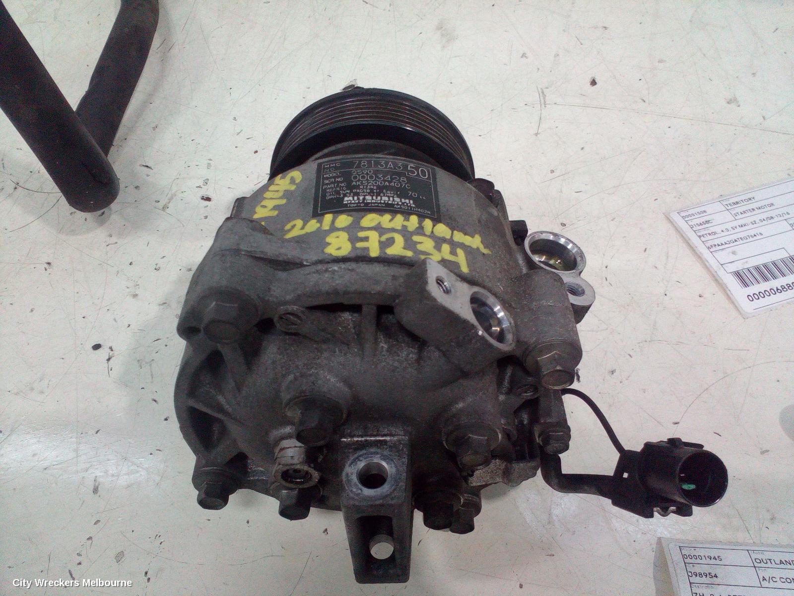 MITSUBISHI OUTLANDER A/C COMPRESSOR, ZH, 2.4, PETROL, QS90 TYPE, 09/2009 - 10/2012