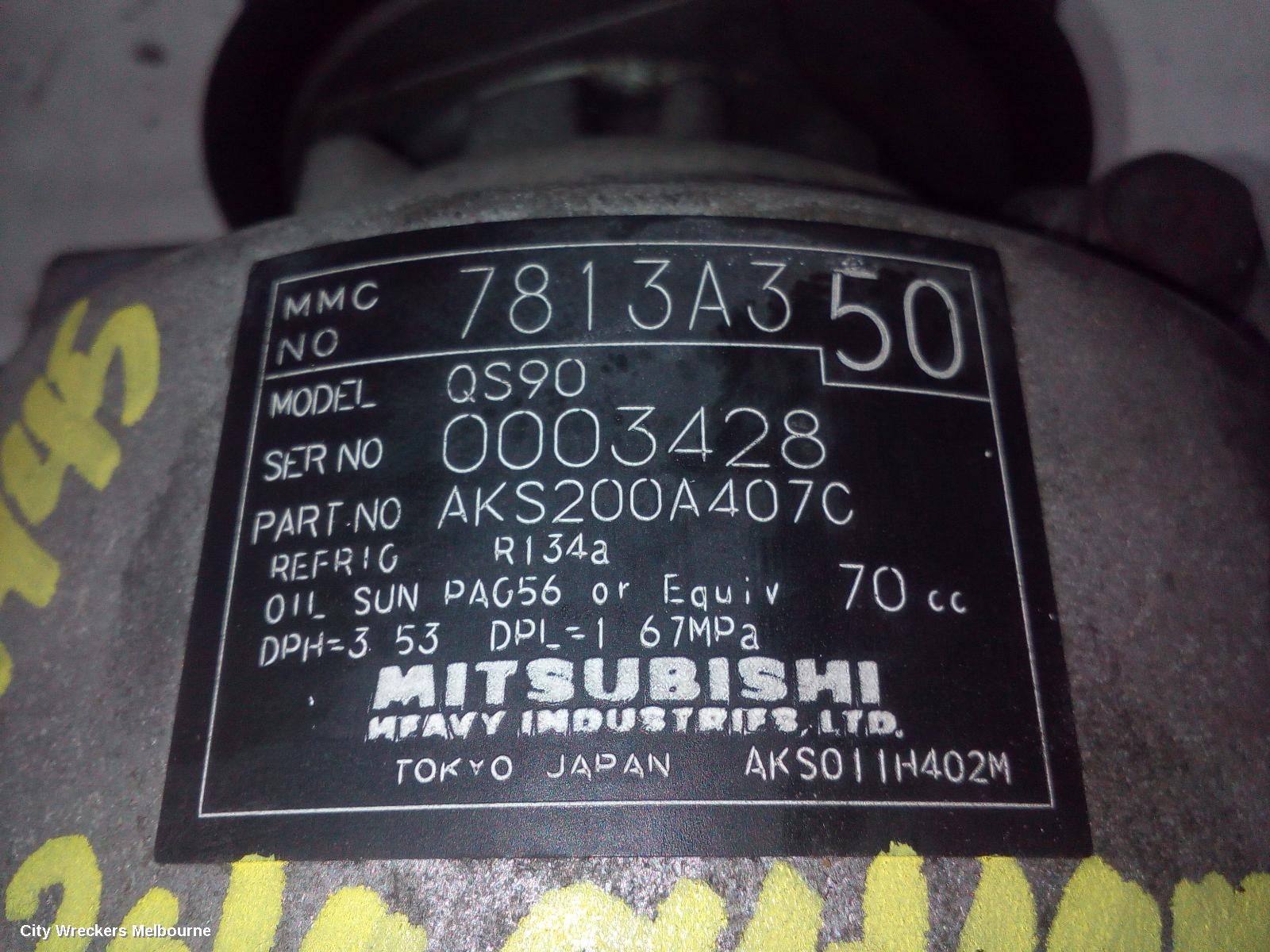 MITSUBISHI OUTLANDER A/C COMPRESSOR, ZH, 2.4, PETROL, QS90 TYPE, 09/2009 - 10/2012