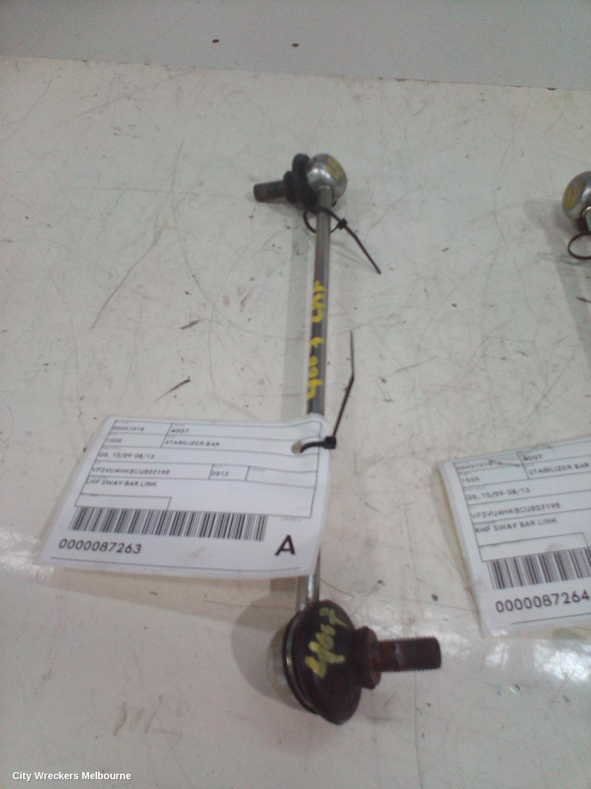 PEUGEOT 4007 STABILISER BAR, GS, 10/2009 - 08/2013