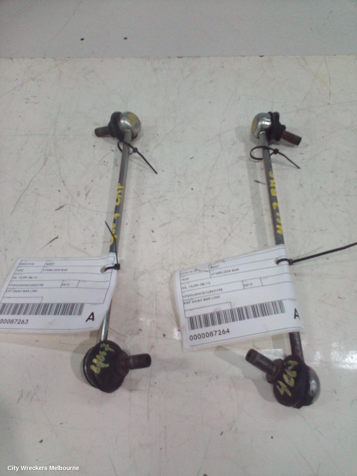 PEUGEOT 4007 STABILISER BAR, GS, 10/2009 - 08/2013