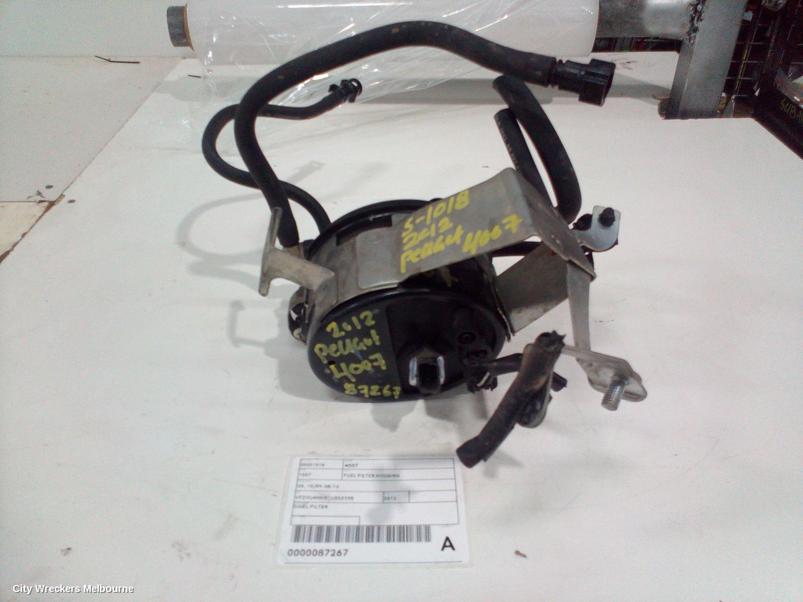 PEUGEOT 4007 FUEL FILTER HOUSING, GS, 10/2009 - 08/2013