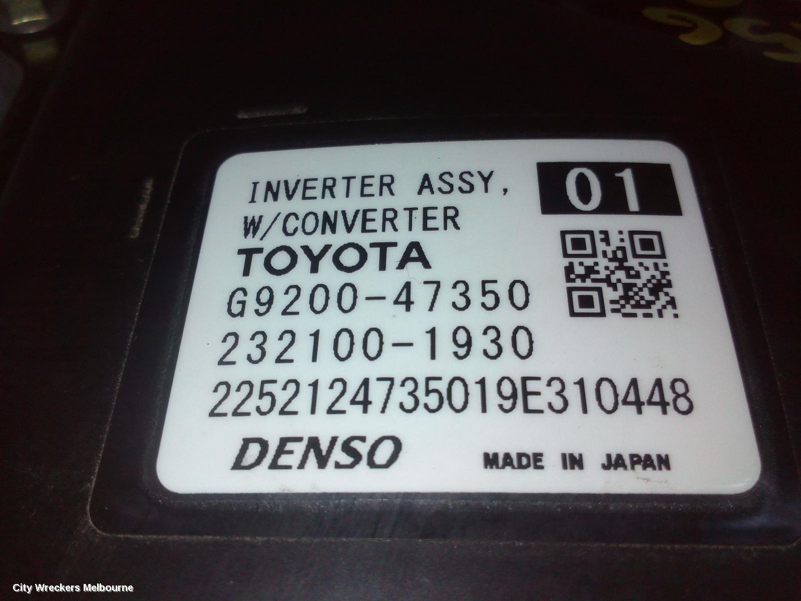 TOYOTA COROLLA INVERTER, E210, HYBRID INVERTER, 53KW, 07/2018 ONWARDS