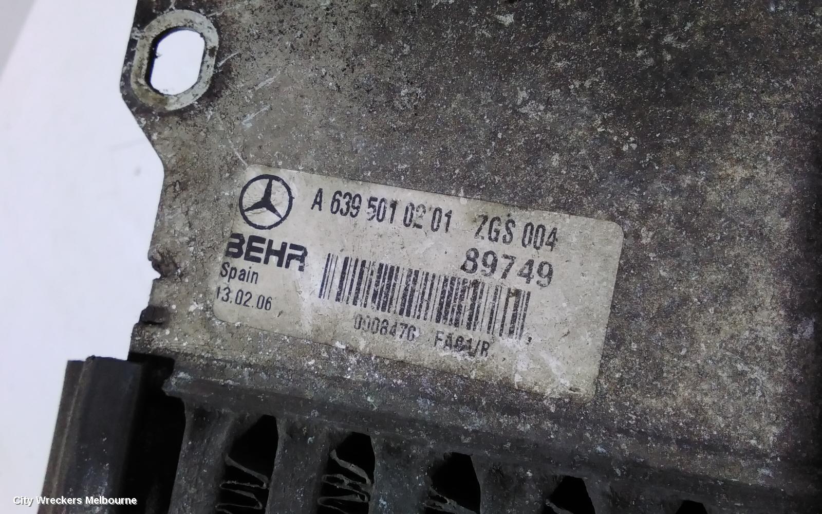 MERCEDES VITO INTERCOOLER, DIESEL, 2.1, 639, 04/2004 - 12/2006