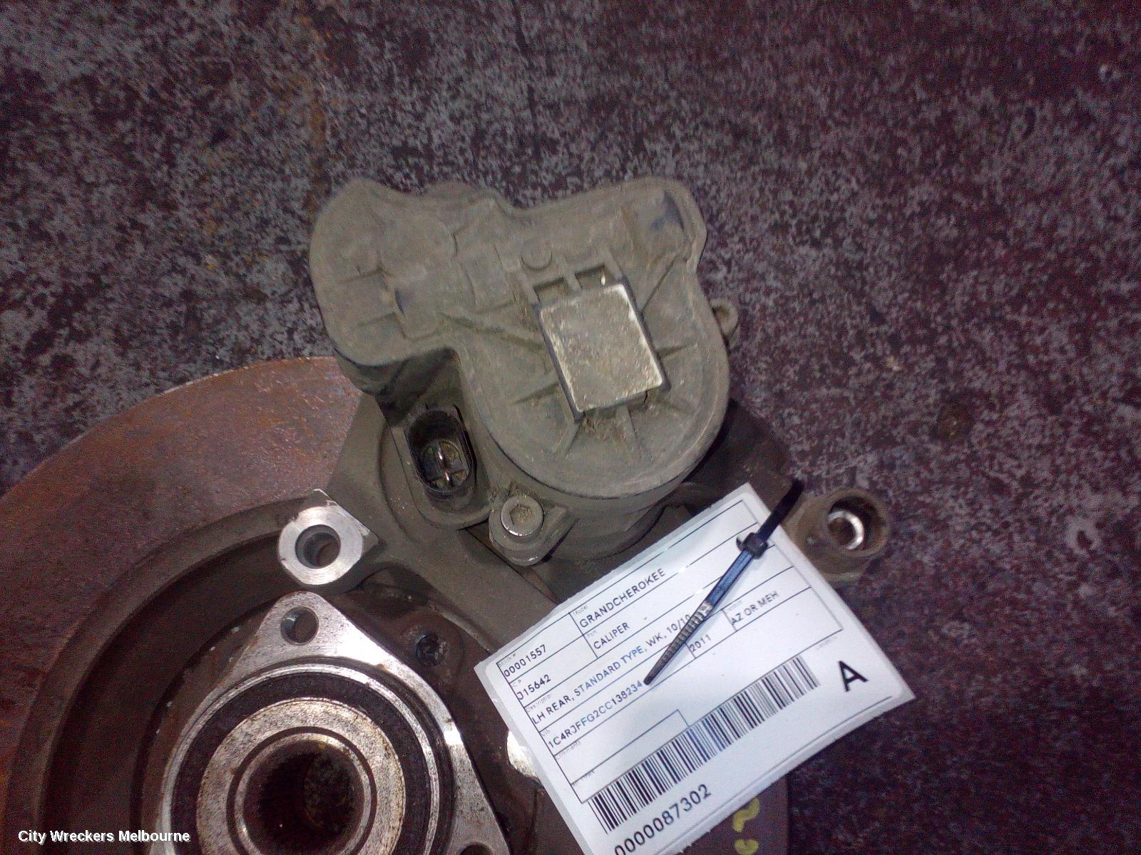 JEEP GRANDCHEROKEE CALIPER, LH REAR, STANDARD TYPE, WK, 10/2010 ONWARDS