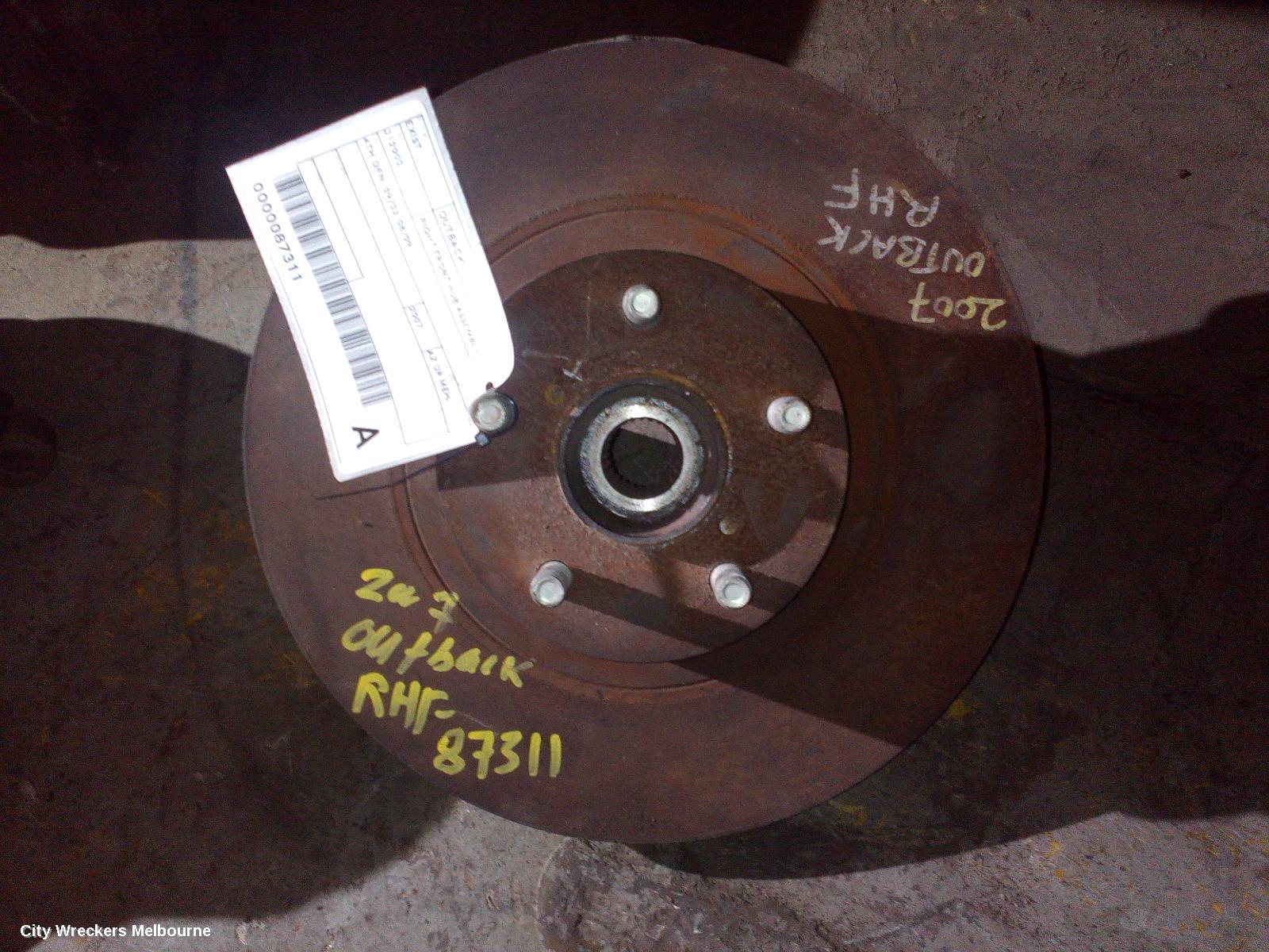 SUBARU OUTBACK RIGHT FRONT HUB ASSEMBLY, 4TH GEN, 09/2003 - 08/2009