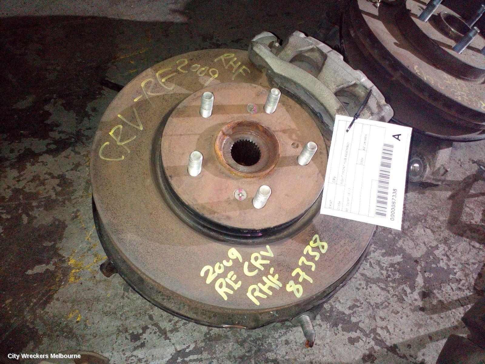HONDA CRV RIGHT FRONT HUB ASSEMBLY, RE, 03/2007 - 10/2012