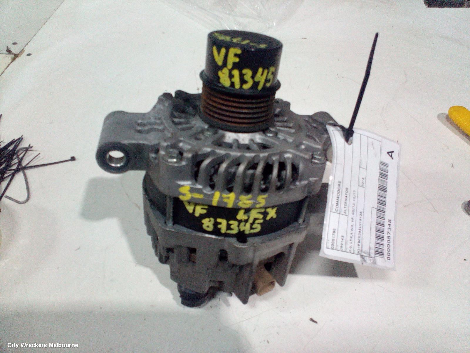 HOLDEN COMMODORE ALTERNATOR, 3.6, LFX/LWR, VF, 05/2013 - 12/2017