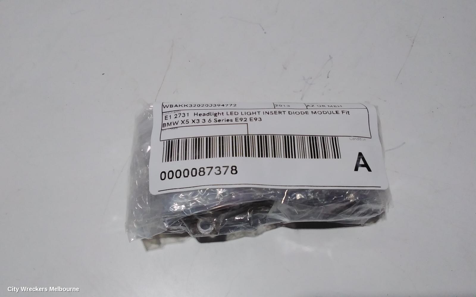 BMW 3 SERIES, E90, 03/2005 - 12/2013, E1 2731  HEADLIGHT LED LIGHT INSERT DIODE MODULE FIT BMW X5 X3 3 6 SERIES E92 E93: 87378