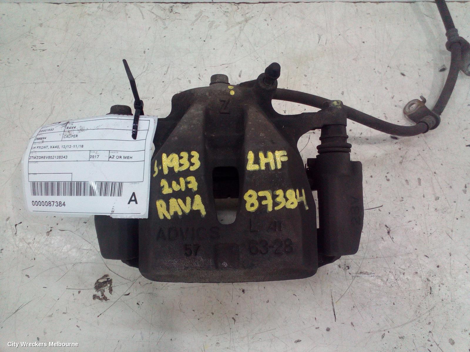 TOYOTA RAV4 CALIPER, LH FRONT, XA40, 12/2012 - 11/2018