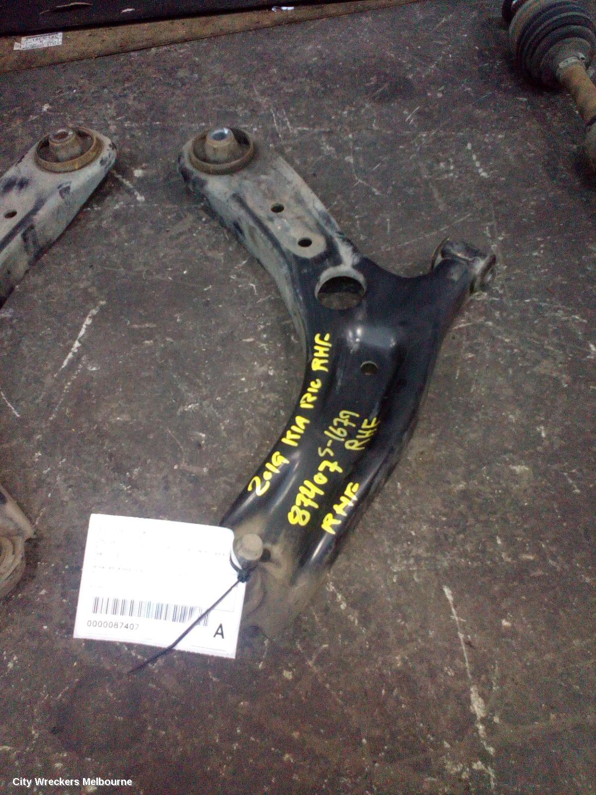 KIA RIO RIGHT FRONT LOWER CONTROL ARM, YB, 12/2016 - 06/2023