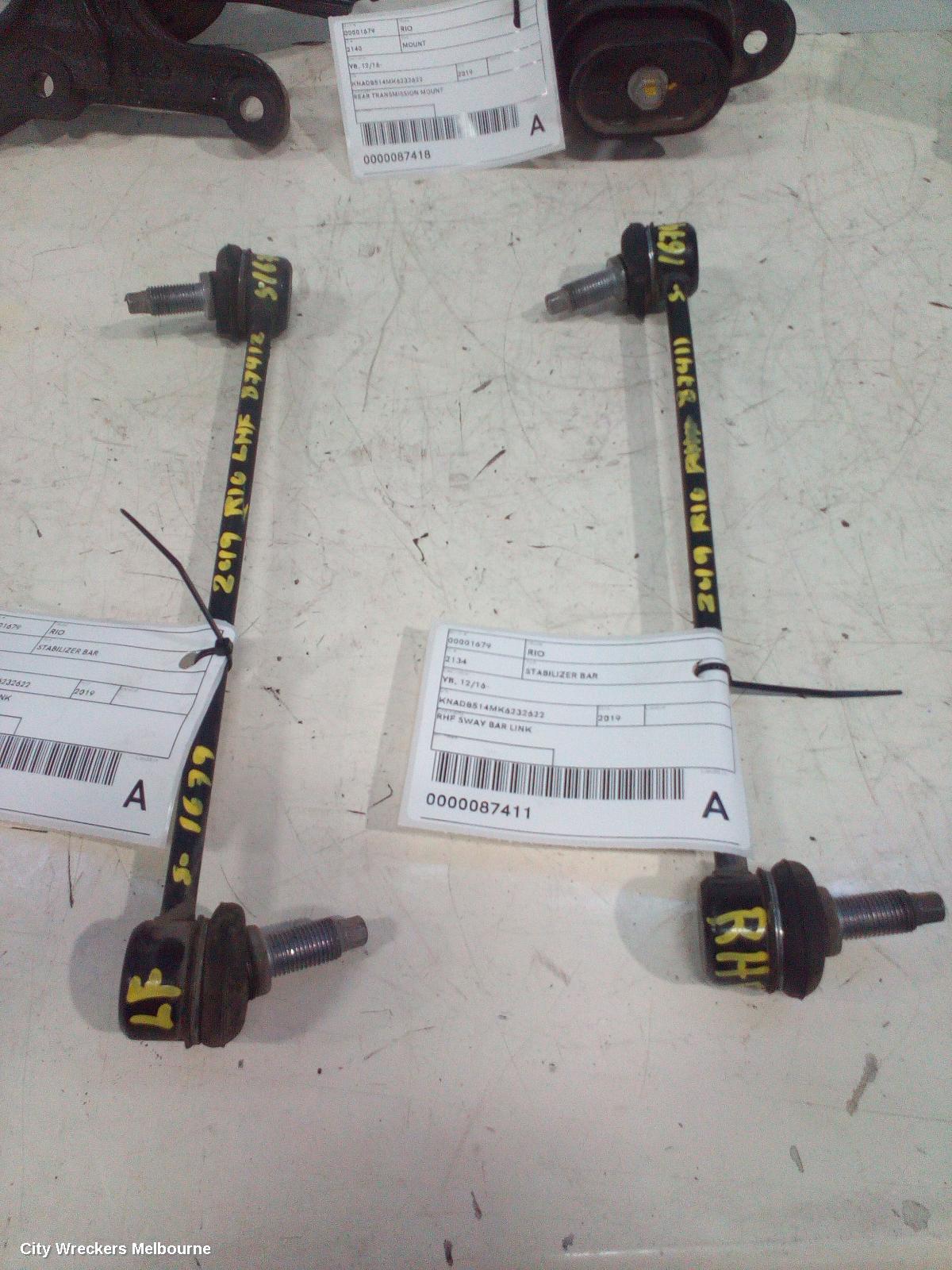 KIA RIO STABILISER BAR, YB, 12/2016 - 06/2023