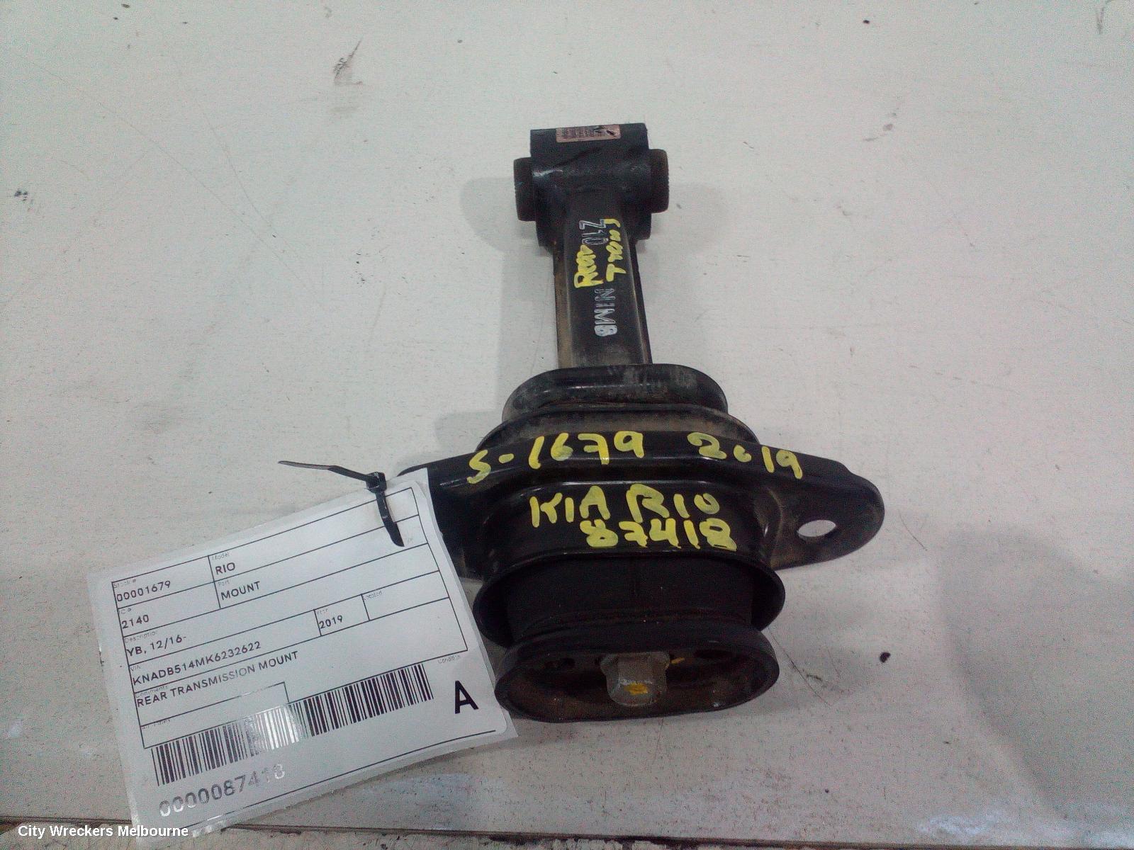 KIA RIO MOUNT, YB, 12/2016 - 06/2023