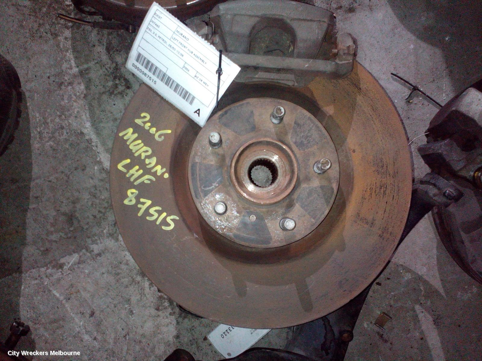 NISSAN MURANO LEFT FRONT HUB ASSEMBLY, Z50, 3.5, PETROL, 05/2002 - 12/2008