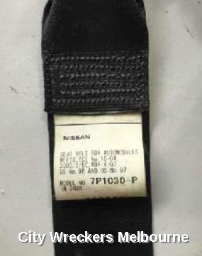 NISSAN NAVARA SEATBELT/STALK, D40 (VIN VSK), LH FRONT, SEAT BELT ONLY, 09/2005 - 09/2008