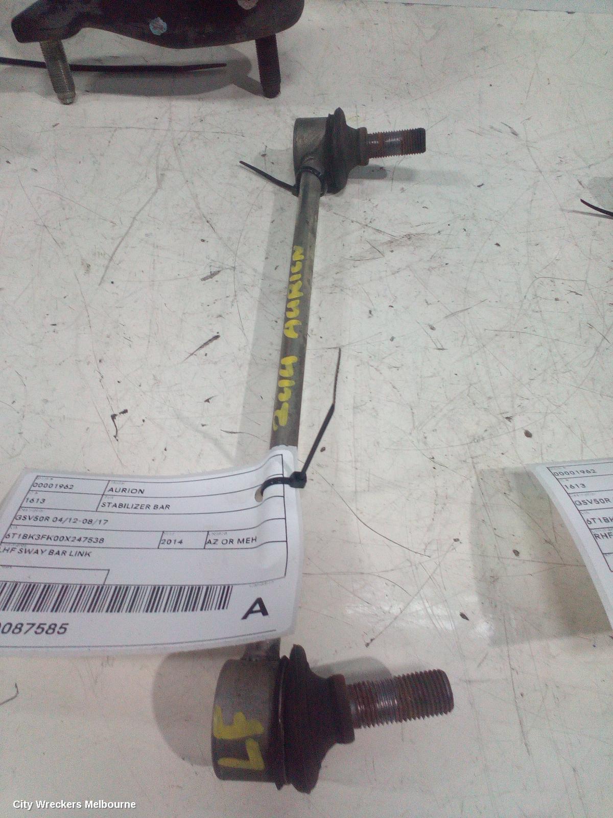 TOYOTA AURION STABILISER BAR, GSV50R 04/2012 - 08/2017