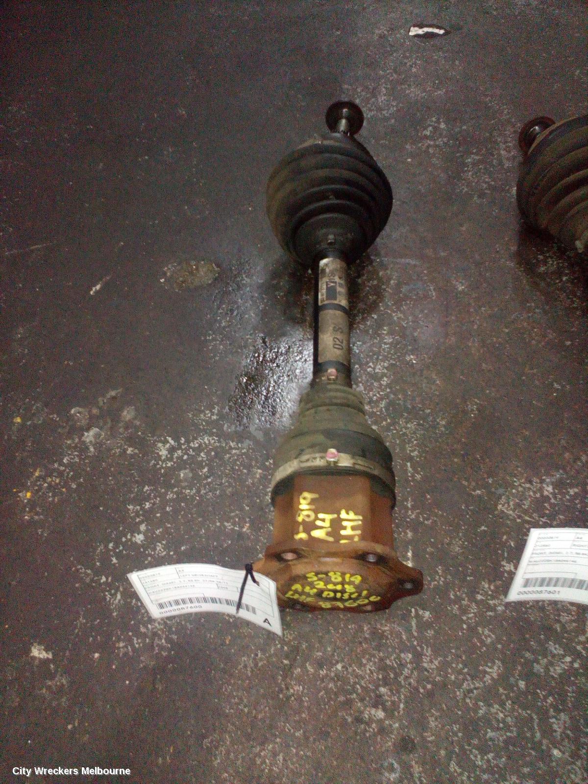 AUDI A4 LEFT DRIVESHAFT, FRONT, DIESEL, 2.7, B8 8K, 02/2008 - 06/2012