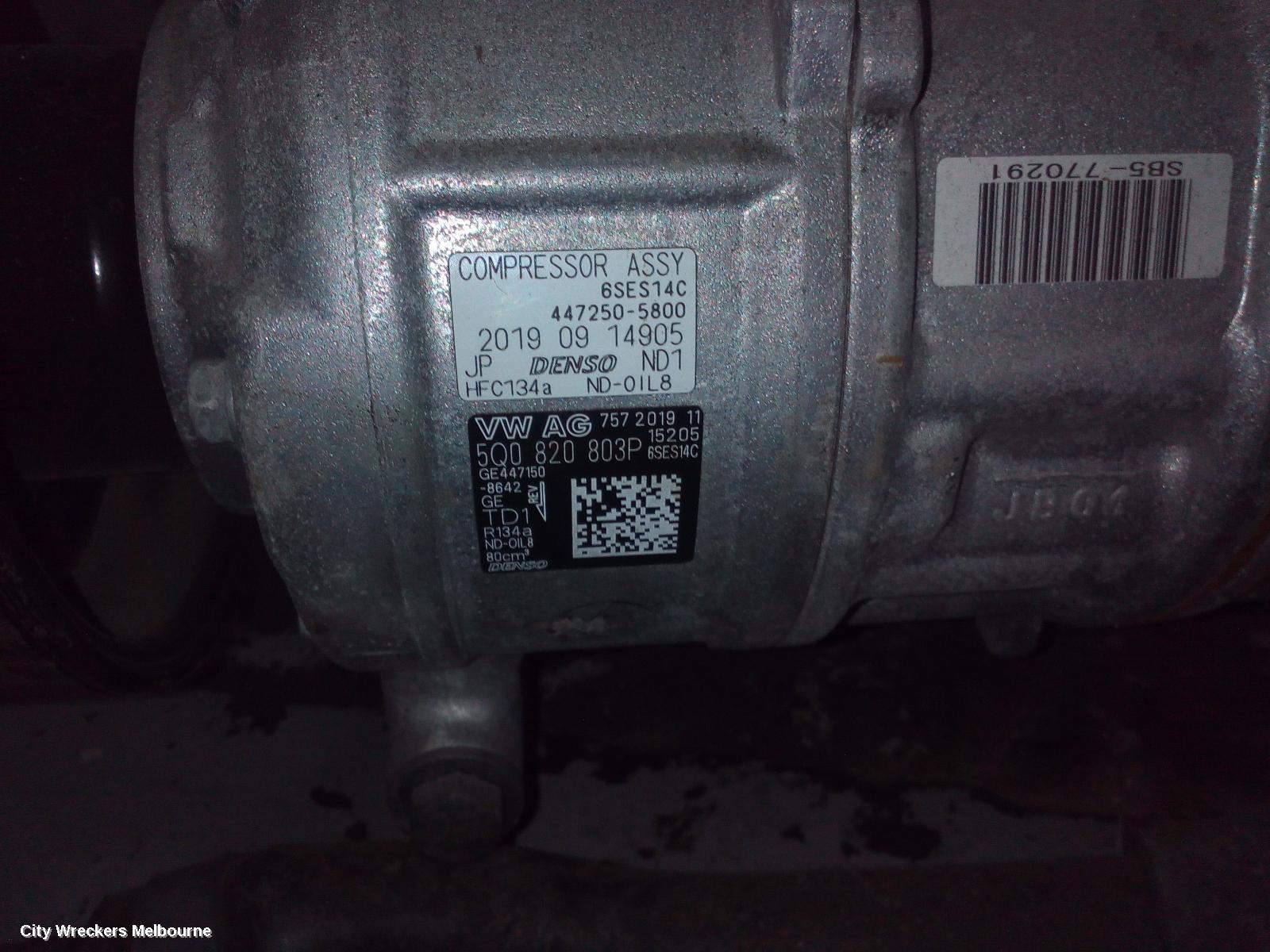 VOLKSWAGEN GOLF A/C COMPRESSOR, GEN 7, 1.4/1.8, PETROL, 03/2013 - 08/2020