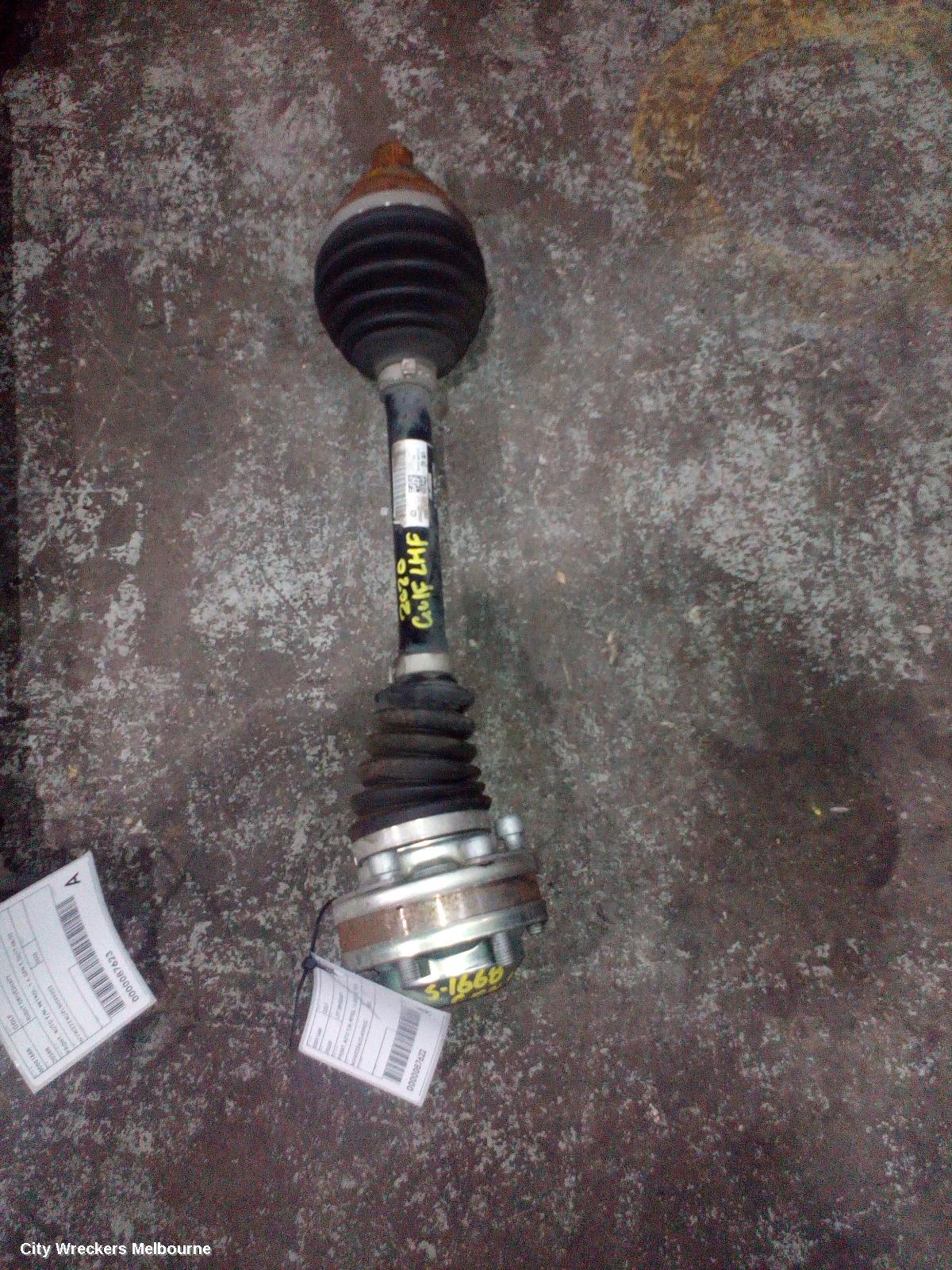 VOLKSWAGEN GOLF LEFT DRIVESHAFT, FRONT, AUTO T/M, PETROL, 1.4, GEN 7, 03/2017 - 08/2020