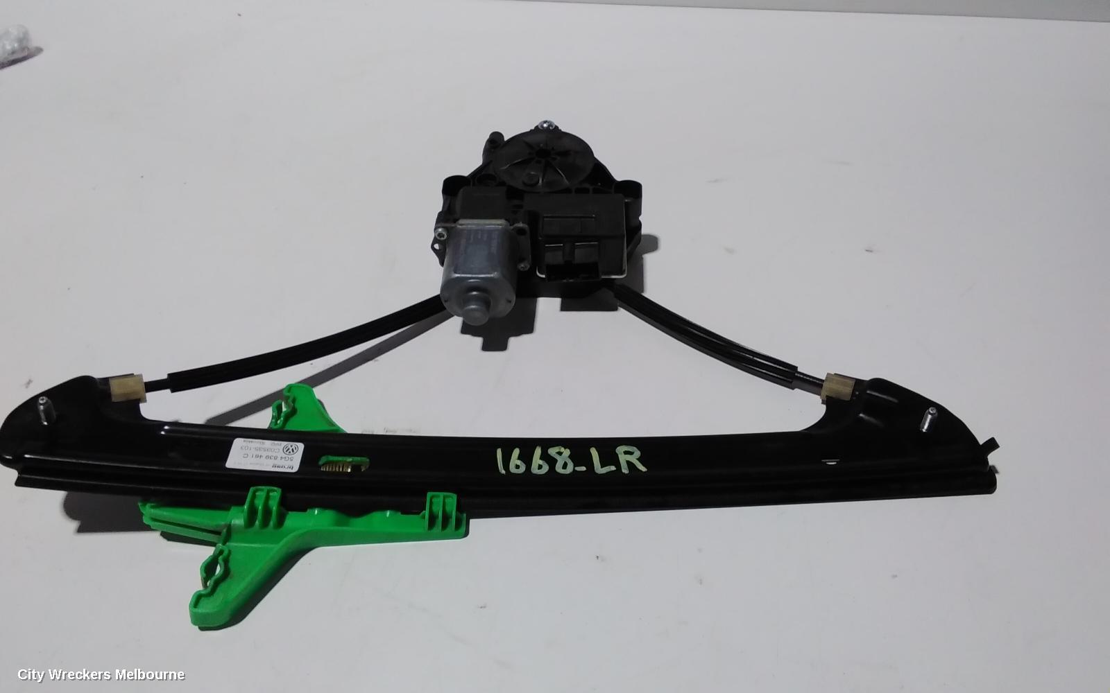 VOLKSWAGEN GOLF LEFT REAR WND REG/MOTOR, GEN 7, 5DR HATCH, DOOR REG ASSY (REG AND MOTOR), 11/2012 - 08/2020