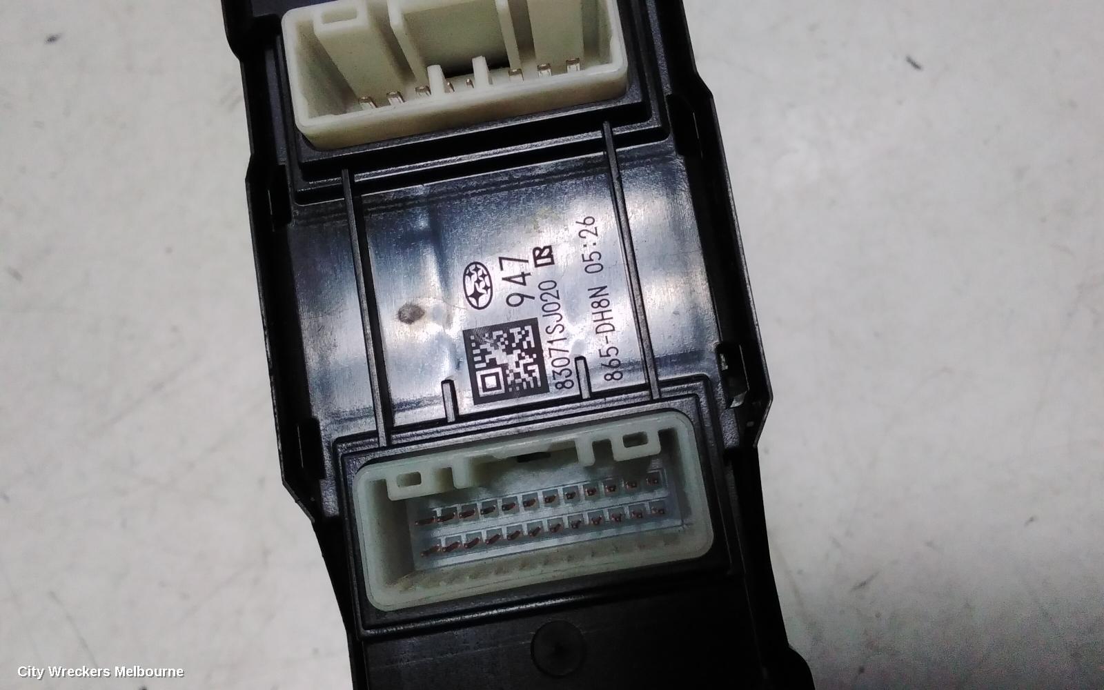 SUBARU FORESTER PWR DR WIND SWITCH, RH FRONT (MASTER SWITCH), SK, FL600, BLACK TIPS, 08/2018 - 11/2024