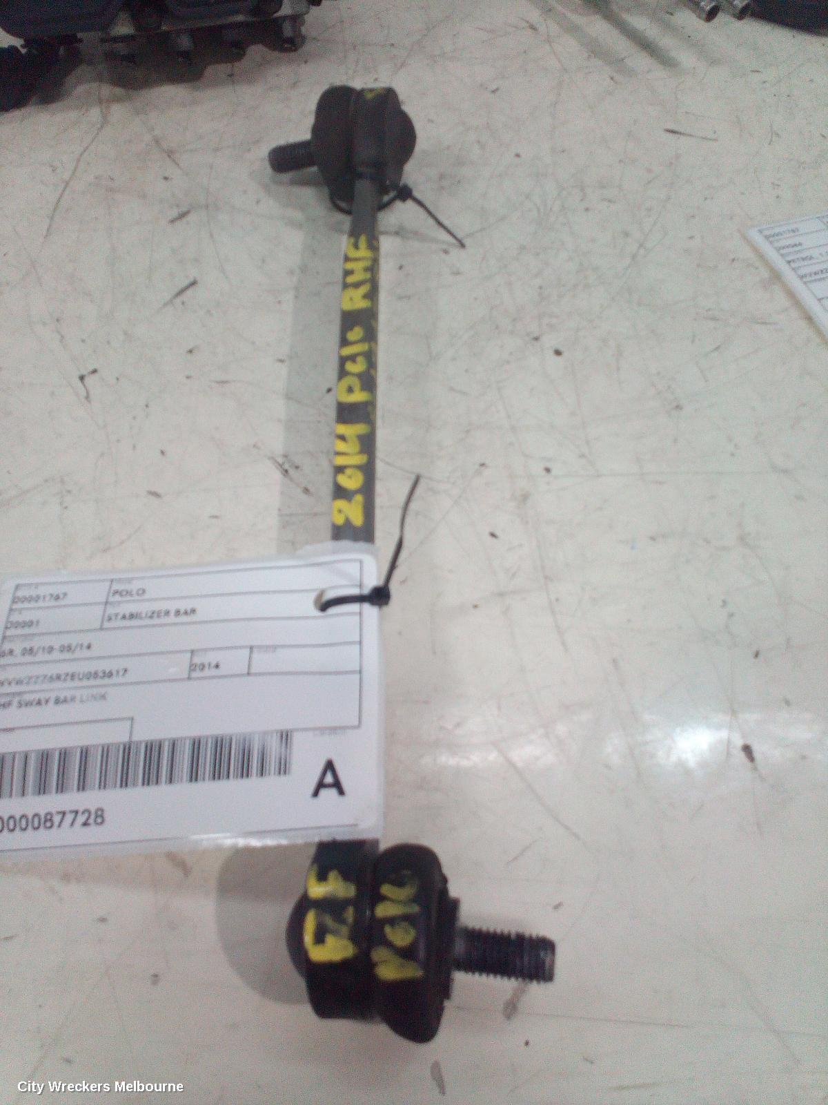 VOLKSWAGEN POLO STABILISER BAR, 6R, 05/2010 - 05/2014