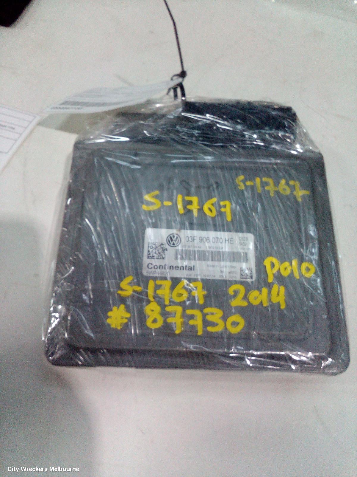 VOLKSWAGEN POLO ECU, ENGINE ECU, 1.2, PETROL, MANUAL, P/N 03F906070HE, ECU ONLY, 6R, 05/2010 - 05/2014