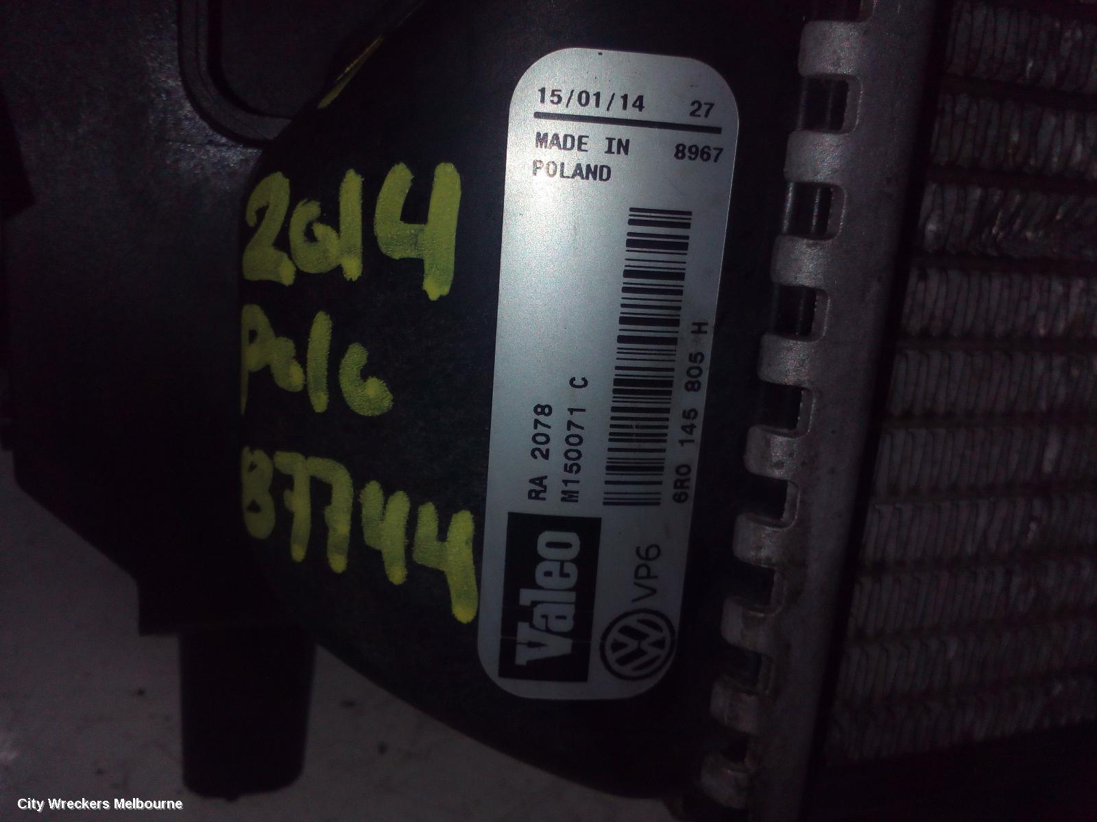 VOLKSWAGEN POLO COOLER, 6R, 05/2010 - 09/2017