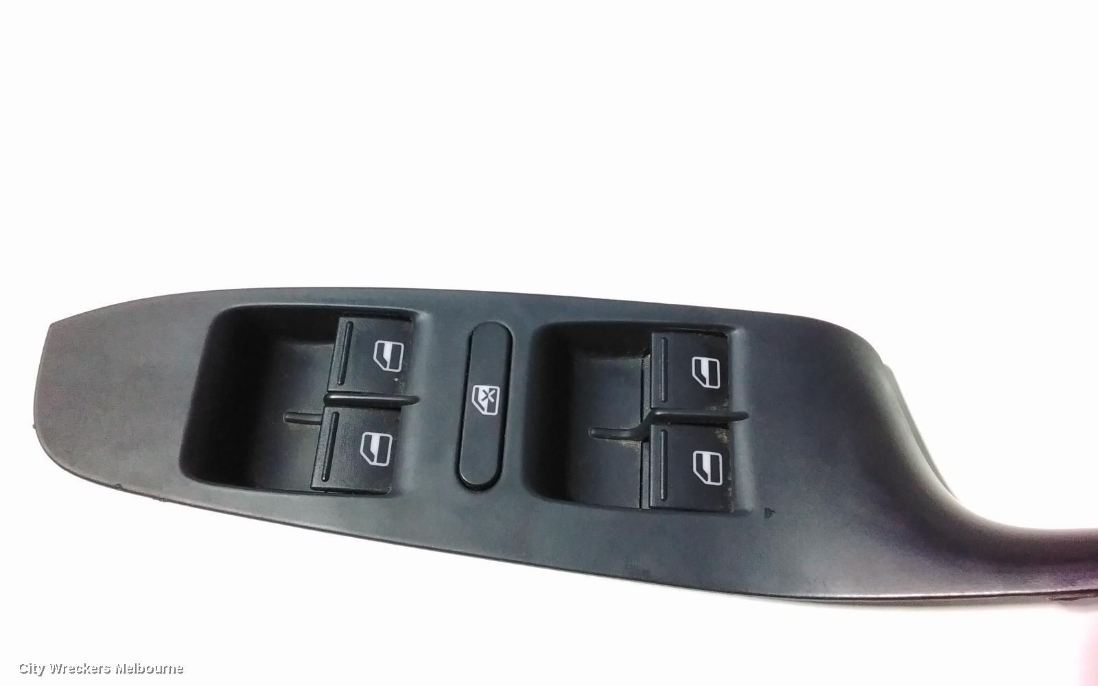 VOLKSWAGEN TIGUAN PWR DR WIND SWITCH, RH FRONT (MASTER SWITCH), W/O CHROME ON SWITCHES TYPE, 5N, 05/2008 - 08/2016