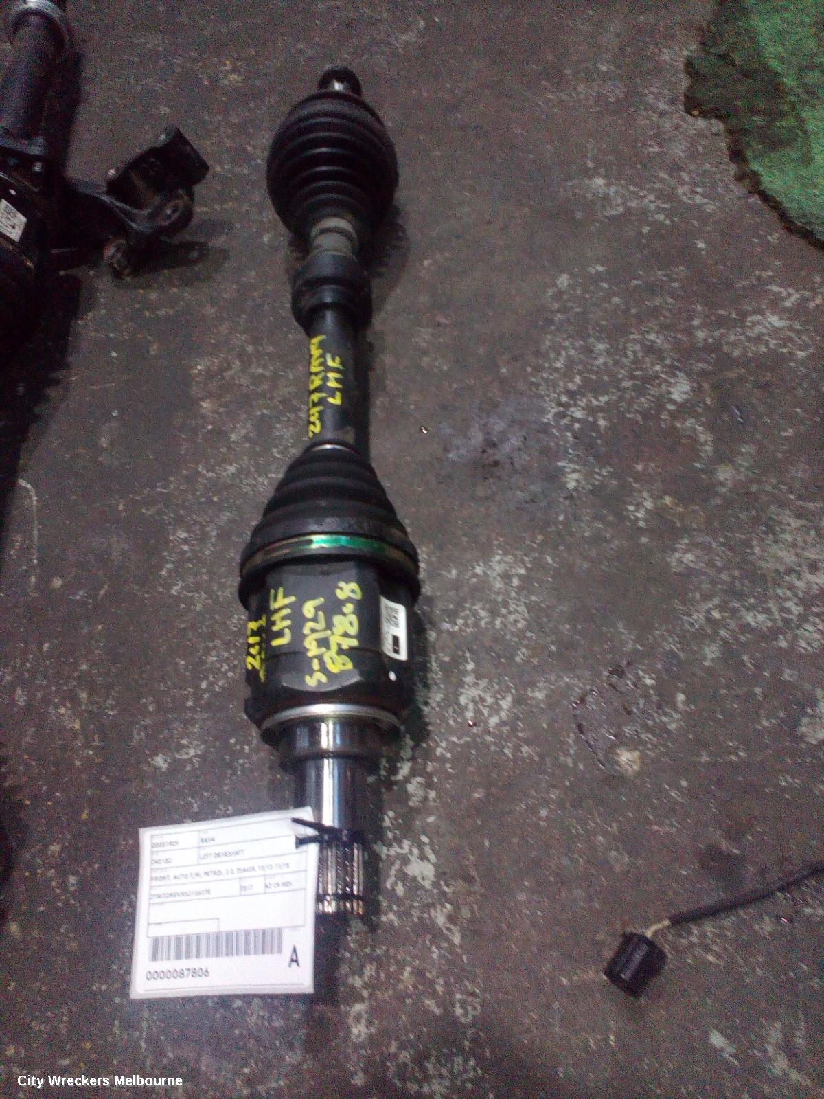 TOYOTA RAV4 LEFT DRIVESHAFT, FRONT, AUTO T/M, PETROL, 2.0, ZSA42R, 12/2012 - 11/2018