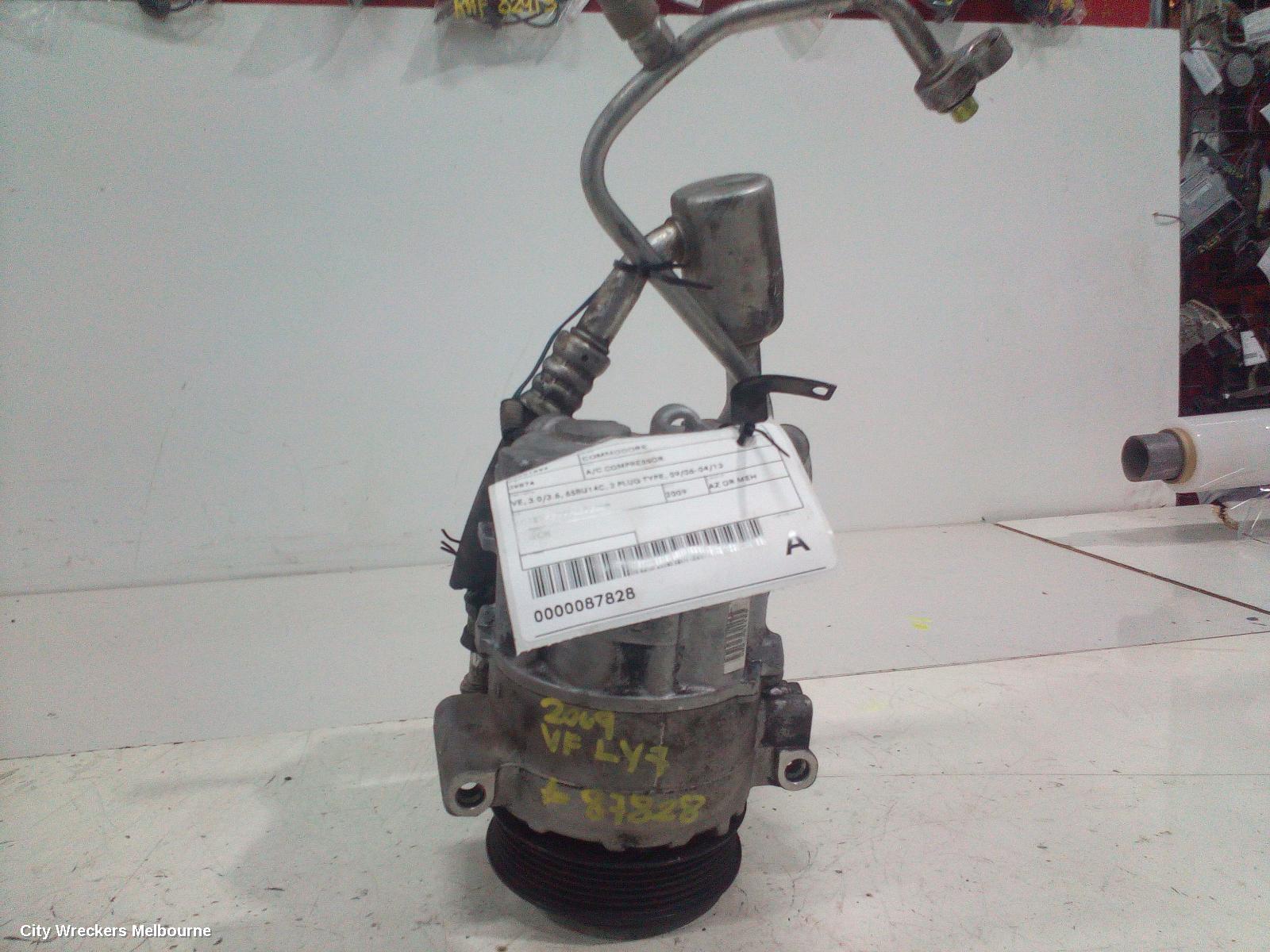 HOLDEN COMMODORE A/C COMPRESSOR, VE, 3.0/3.6, 6SBU16C, 2 PLUG TYPE, 09/2006 - 05/2013