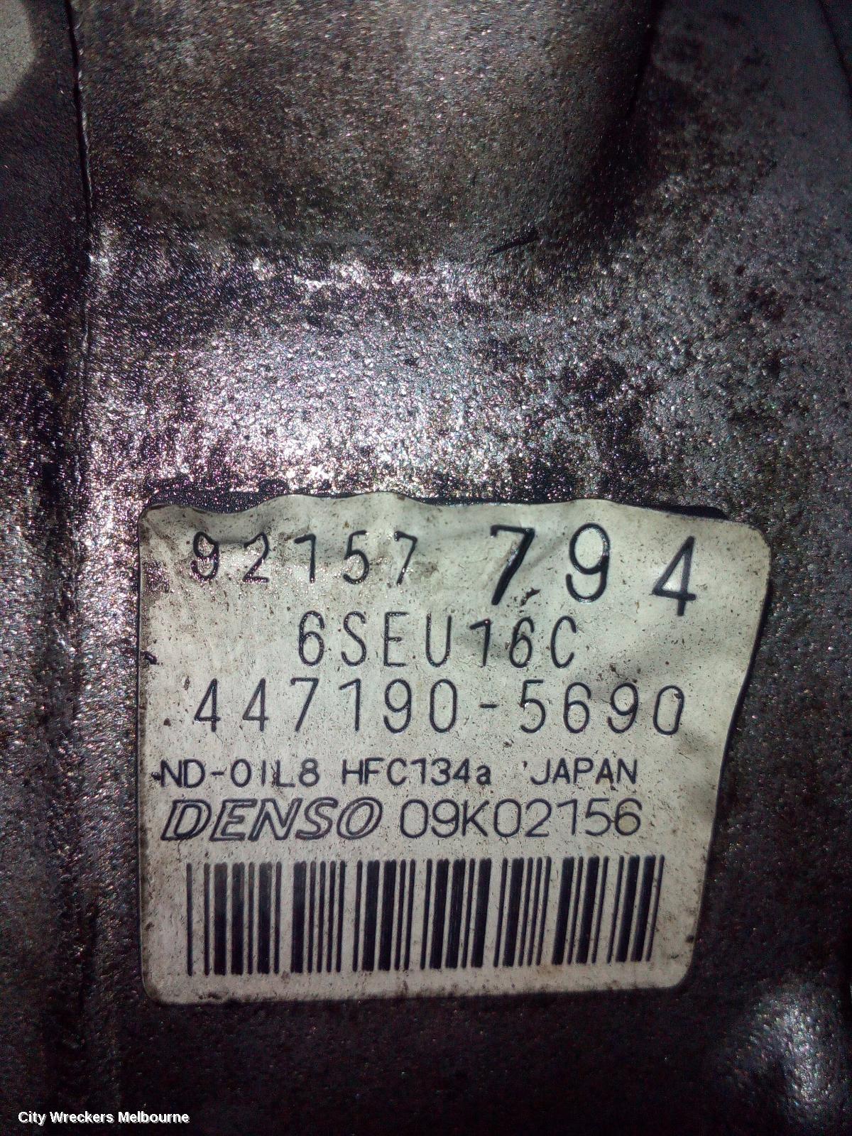 HOLDEN COMMODORE A/C COMPRESSOR, VE, 3.0/3.6, 6SBU16C, 2 PLUG TYPE, 09/2006 - 05/2013