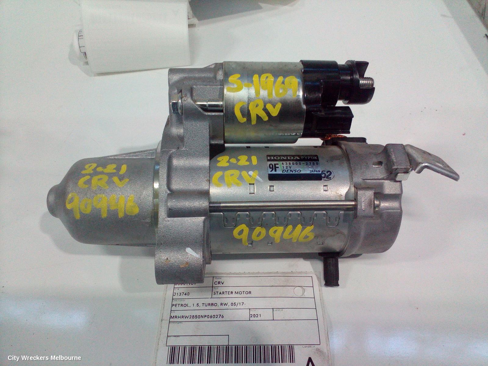HONDA CRV STARTER, PETROL, 1.5, TURBO, RW, 05/2017 - 08/2023