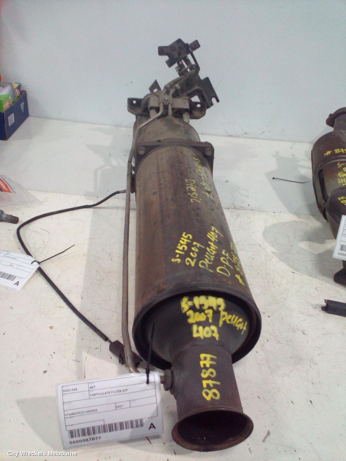 PEUGEOT 407 PARTICULATE FILTER/DPF