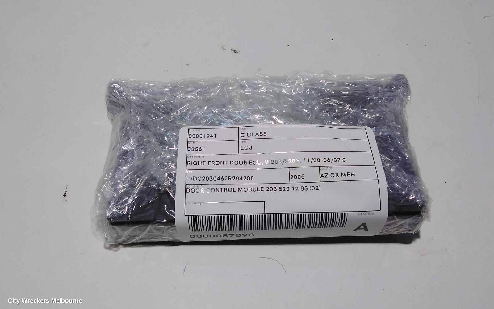 MERCEDES C CLASS ECU, RIGHT FRONT DOOR ECU, W203/S203, 11/2000 - 06/2007 0