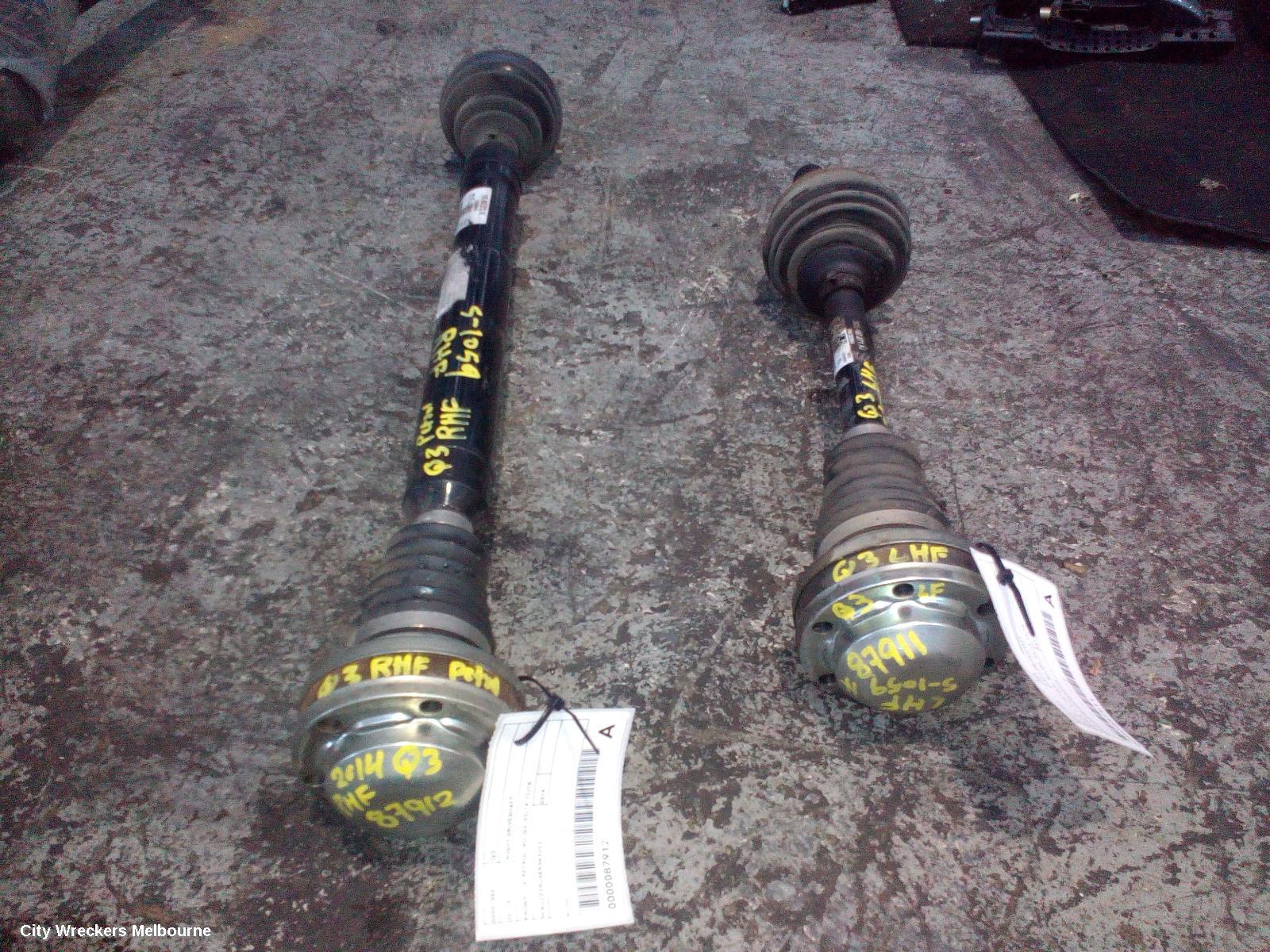 AUDI Q3 LEFT DRIVESHAFT, FRONT, 1.4, PETROL, 8U, Q3, 02/2014 - 12/2018
