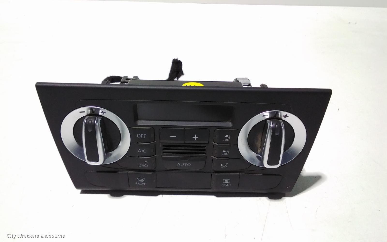 AUDI Q3 HEATER/AC CONTROLS, CLIMATE CONTROL TYPE, W/O SEAT HEATER, NON CLIMATRONIC, 8U, 05/2013 - 05/2015