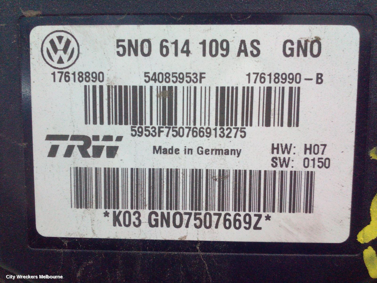 AUDI Q3 ABS PUMP/MODULATOR, P/N 5NO614109AS, 8U, 03/2012 - 12/2018