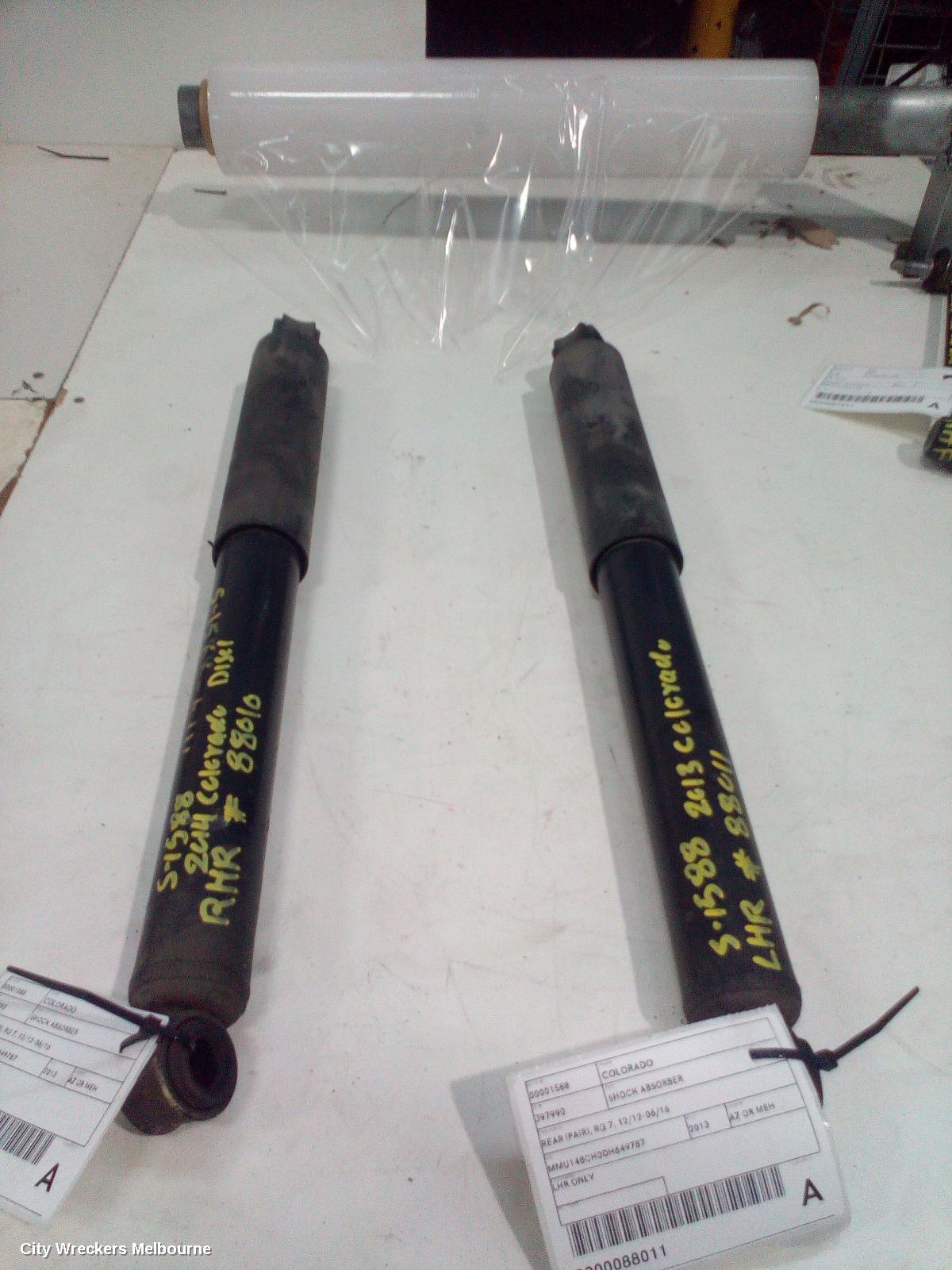 HOLDEN COLORADO SHOCK ABSORBER, REAR (PAIR), RG 7, 12/2012 - 06/2016