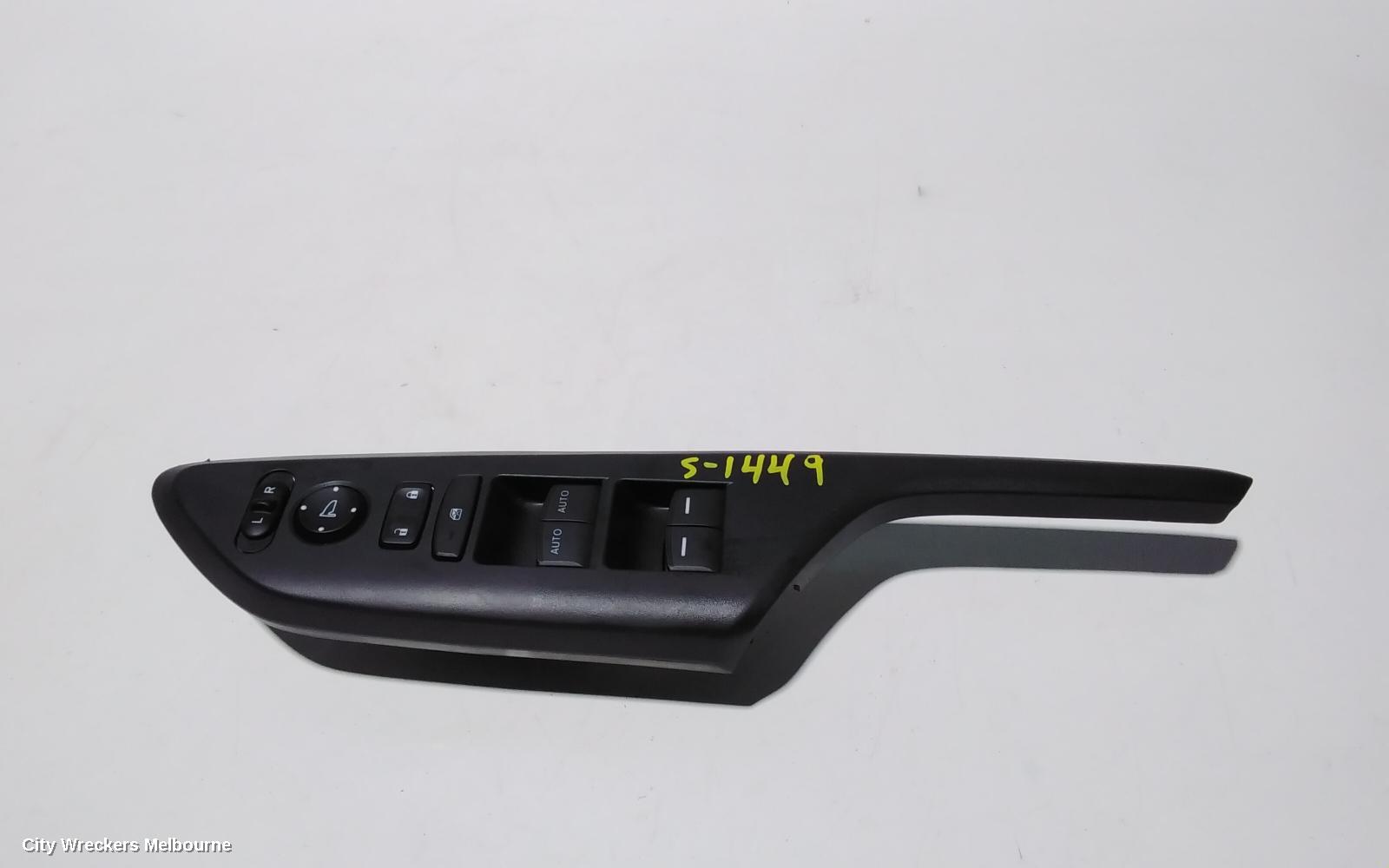 HONDA CIVIC PWR DR WIND SWITCH, RH FRONT (MASTER SWITCH), HATCH, AUTO FOLD TYPE, 10TH GEN, 05/2016 - 08/2021