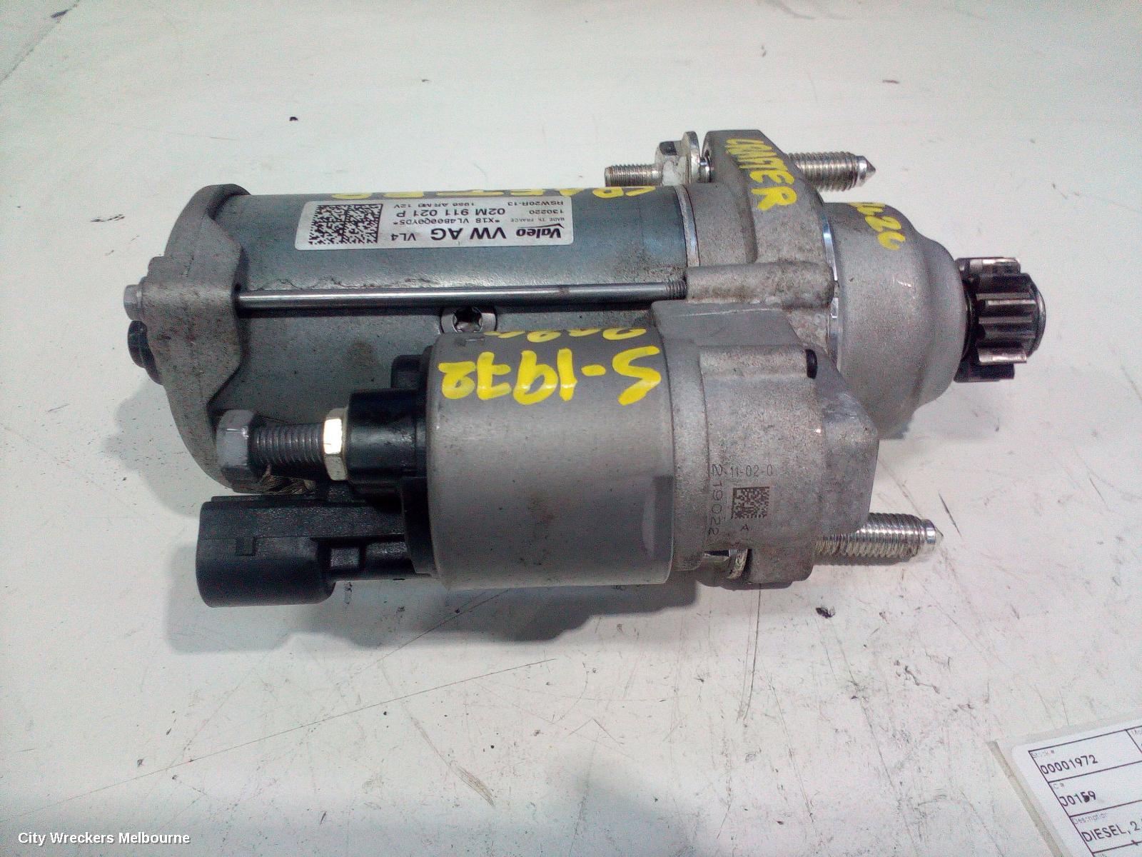 VOLKSWAGEN CRAFTER STARTER, DIESEL, 2.0, DAVA CODE, VALEO, SY1, 08/2017 ONWARDS