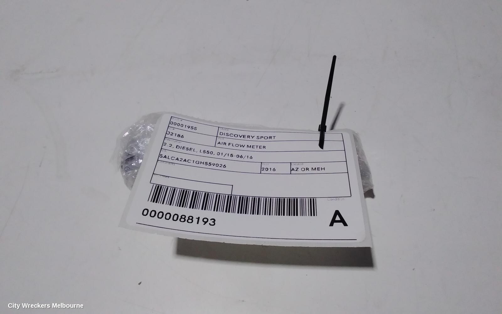 LAND ROVER DISCOVERY SPORT AIR FLOW METER, 2.2, DIESEL, L550, 01/2015 - 06/2016