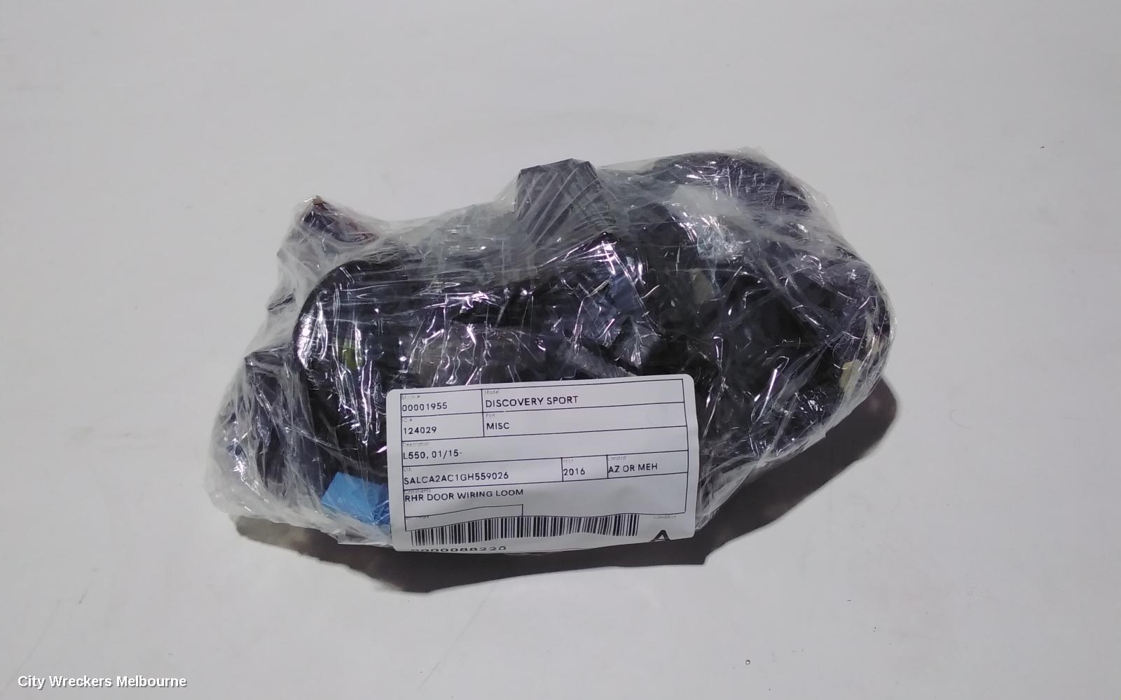 LAND ROVER DISCOVERY SPORT, L550, 01/2015 ONWARDS, RHR DOOR WIRING LOOM : 88220