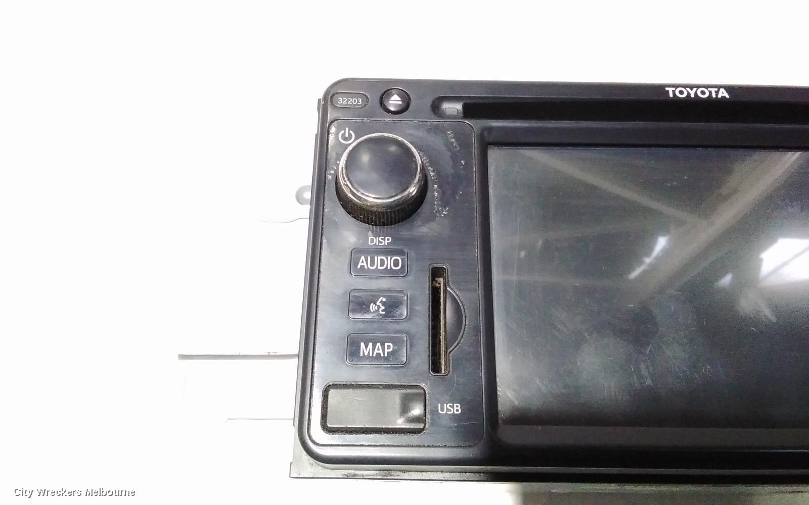 TOYOTA COROLLA RADIO/CD/DVD/SAT/TV, SINGLE DISC CD PLAYER (P/N ON FACE 22840), ZRE182R, HATCH, 10/2012 - 03/2015