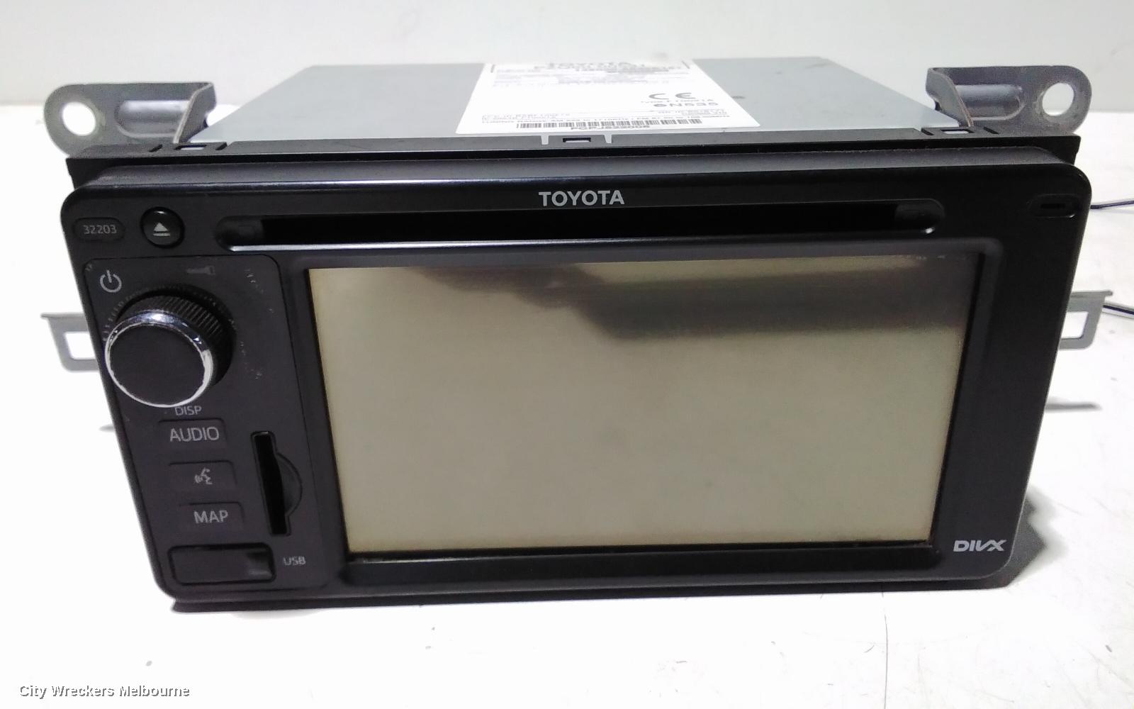 TOYOTA COROLLA RADIO/CD/DVD/SAT/TV, SINGLE DISC CD PLAYER (P/N ON FACE 22840), ZRE182R, HATCH, 10/2012 - 03/2015