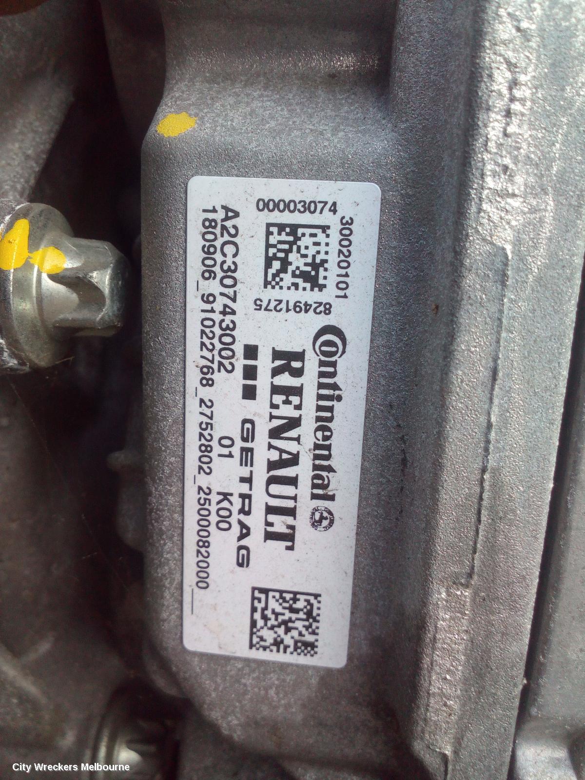 RENAULT CLIO TRANS/GEARBOX, AUTO, PETROL, 1.2, H5F, TURBO, X98, 09/2013 - 10/2019
