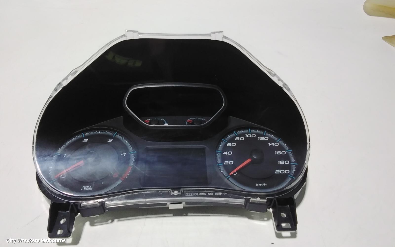 HOLDEN COLORADO INSTRUMENT CLUSTER, AUTO T/M, RG, 07/2016 - 12/2020