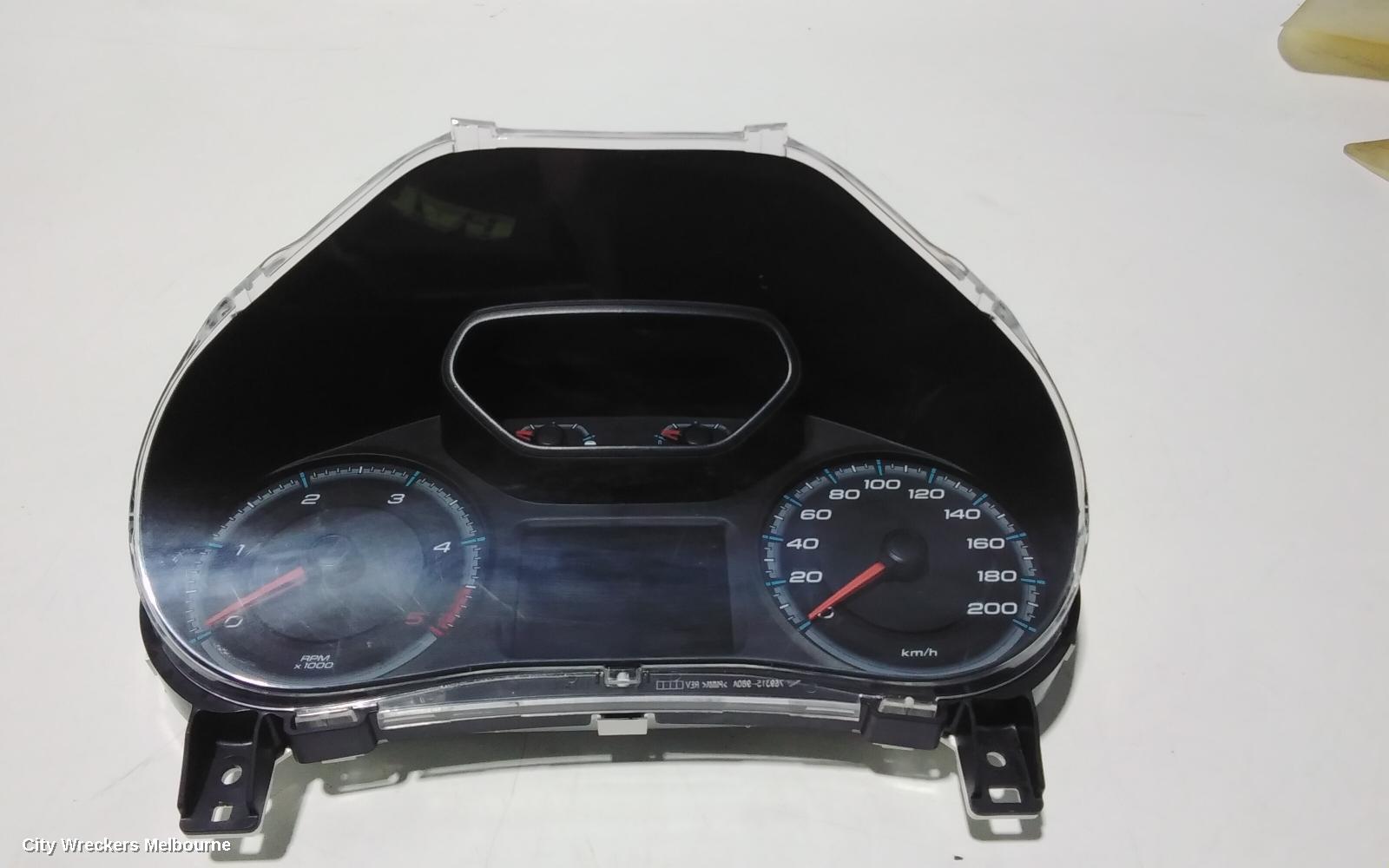 HOLDEN COLORADO INSTRUMENT CLUSTER, AUTO T/M, RG, 07/2016 - 12/2020